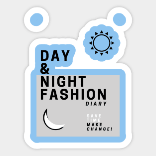 Day and Night Fashion T-SHIRT Men, Women, Kids, Diary, Wall Art Decor, Shopping Sticker